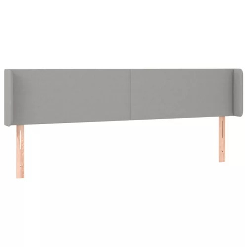  világosszürke szövet LED-es fejtámla 163 x 16 x 78/88 cm