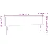  krémszínű szövet LED-es fejtámla 183 x 16 x 78/88 cm