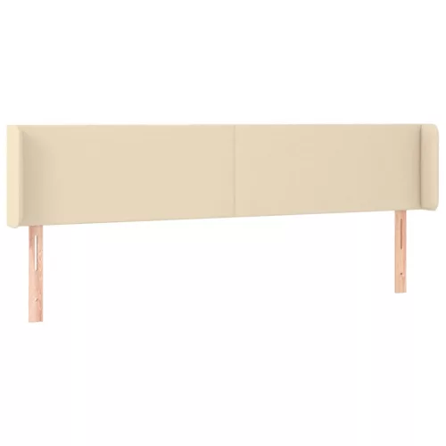  krémszínű szövet LED-es fejtámla 203 x 16 x 78/88 cm