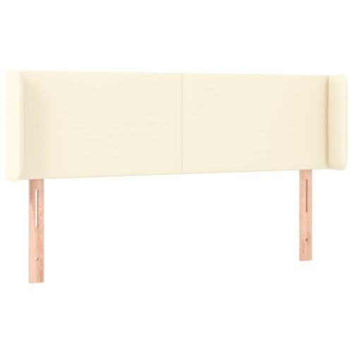  krémszínű műbőr LED-es fejtámla 147 x 16 x 78/88 cm