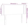  sötétbarna szövet LED-es fejtámla 83 x 16 x 78/88 cm