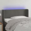  sötétszürke bársony LED-es fejtámla 83 x 16 x 78/88 cm