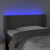 sötétszürke bársony LED-es fejtámla 83 x 16 x 78/88 cm