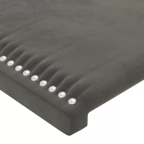  sötétszürke bársony LED-es fejtámla 83 x 16 x 78/88 cm