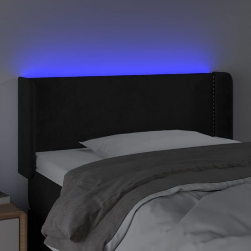  fekete bársony LED-es fejtámla 93 x 16 x 78/88 cm