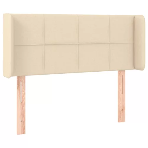  krémszínű szövet LED-es fejtámla 83 x 16 x 78/88 cm