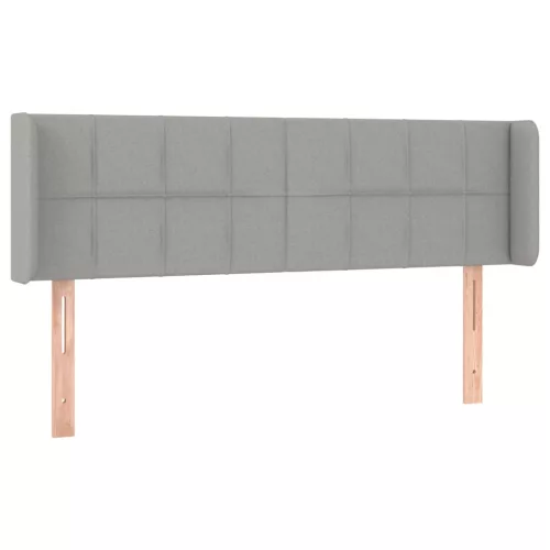  világosszürke szövet LED-es fejtámla 147 x 16 x 78/88 cm