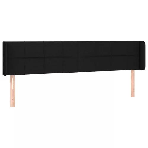  fekete szövet LED-es fejtámla 203 x 16 x 78/88 cm