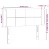  világosszürke bársony LED-es fejtámla 83 x 16 x 78/88 cm