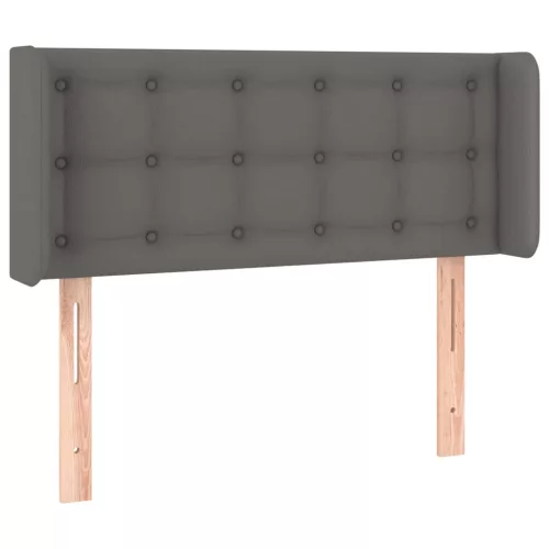  szürke műbőr LED-es fejtámla 83x16x78/88 cm
