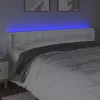  fehér műbőr LED-es fejtámla 163x16x78/88 cm