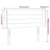  sötétbarna szövet LED-es fejtámla 93 x 16 x 78/88 cm