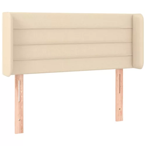  krémszínű szövet LED-es fejtámla 93 x 16 x 78/88 cm