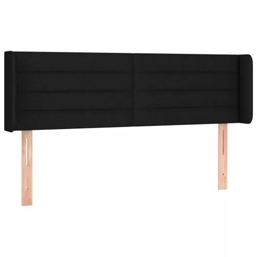  fekete szövet LED-es fejtámla 147 x 16 x 78/88 cm