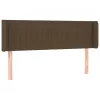  sötétbarna szövet LED-es fejtámla 147 x 16 x 78/88 cm