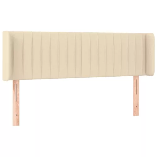  krémszínű szövet LED-es fejtámla 147 x 16 x 78/88 cm