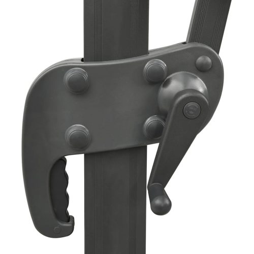  azúrkék konzolos napernyő rúddal és LED-fényekkel 300 cm