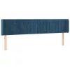  sötétkék bársony LED-es fejtámla 183 x 16 x 78/88 cm