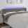  világosszürke bársony LED-es fejtámla 203 x 16 x 78/88 cm