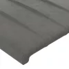  világosszürke bársony LED-es fejtámla 203 x 16 x 78/88 cm