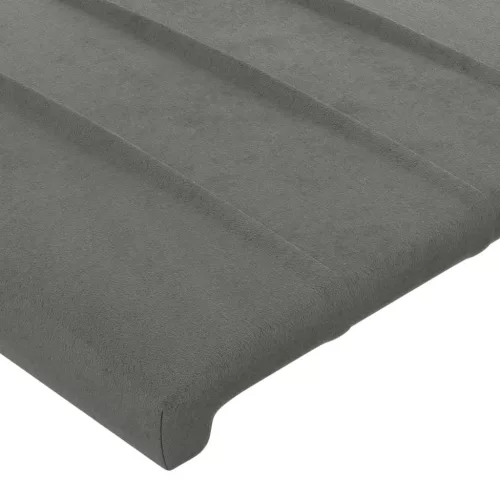  világosszürke bársony LED-es fejtámla 203 x 16 x 78/88 cm