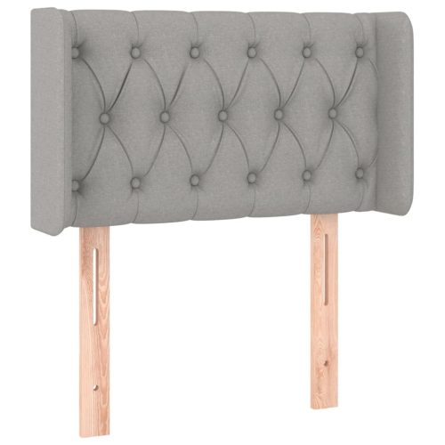  világosszürke szövet LED-es fejtámla 83 x 16 x 78/88 cm