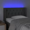  sötétszürke szövet LED-es fejtámla 83 x 16 x 78/88 cm