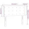  rózsaszín bársony LED-es fejtámla 83 x 16 x 78/88 cm 