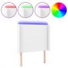  fehér műbőr LED-es fejtámla 103x16x118/128 cm