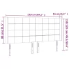  sötétszürke szövet LED-es fejtámla 163x16x118/128 cm