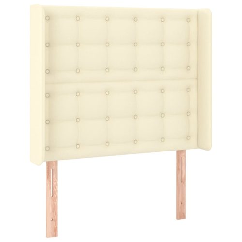  krémszínű műbőr LED-es fejtámla 103x16x118/128 cm