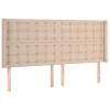  cappuccino műbőr LED-es fejtámla 183x16x118/128 cm