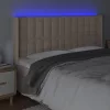  cappuccino műbőr LED-es fejtámla 183x16x118/128 cm