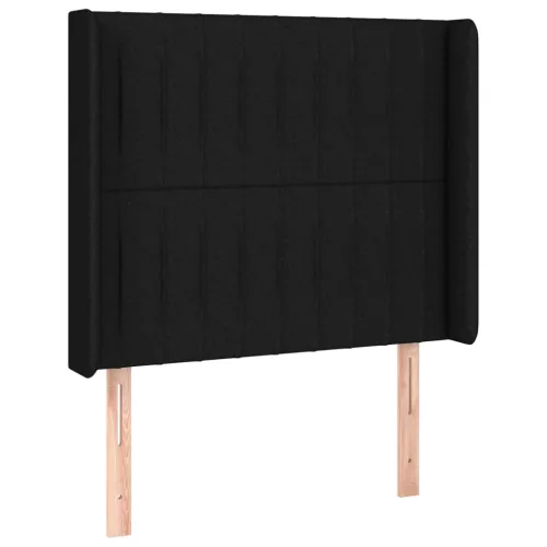  fekete szövet LED-es fejtámla 93x16x118/128 cm