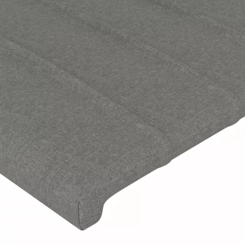  sötétszürke szövet LED-es fejtámla 103x16x118/128 cm