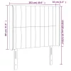  sötétszürke szövet LED-es fejtámla 103x16x118/128 cm