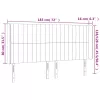  sötétbarna szövet LED-es fejtámla 183x16x118/128 cm