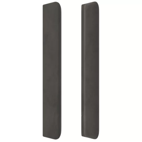  sötétszürke bársony LED-es fejtámla 93x16x118/128 cm