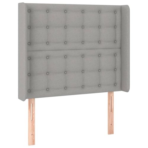  világosszürke szövet LED-es fejtámla 93x16x118/128 cm