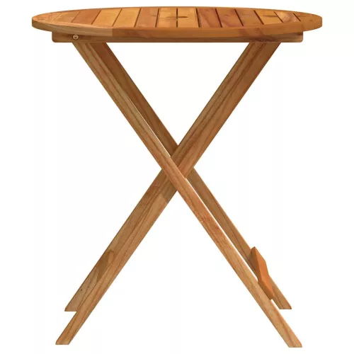  tömör eukaliptuszfa összecsukható kerti asztal Ø 60 x 75 cm