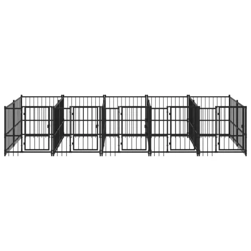  acél kültéri kutyakennel 9,38 m²