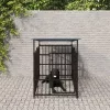  acél kültéri kutyakennel tetővel 1,88 m²
