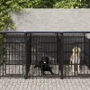  acél kültéri kutyakennel tetővel 7,51 m²