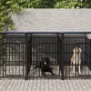  acél kültéri kutyakennel tetővel 11,26 m²