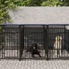  acél kültéri kutyakennel tetővel 15,02 m²