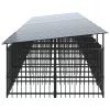  acél kültéri kutyakennel tetővel 16,89 m²