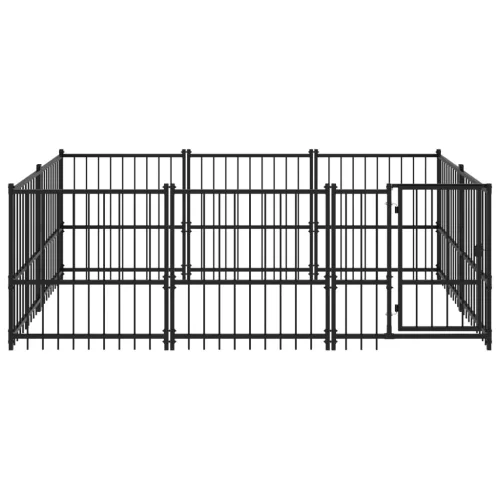  acél kültéri kutyakennel 5,63 m²