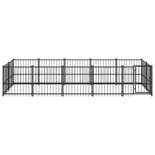  acél kültéri kutyakennel 9,38 m²