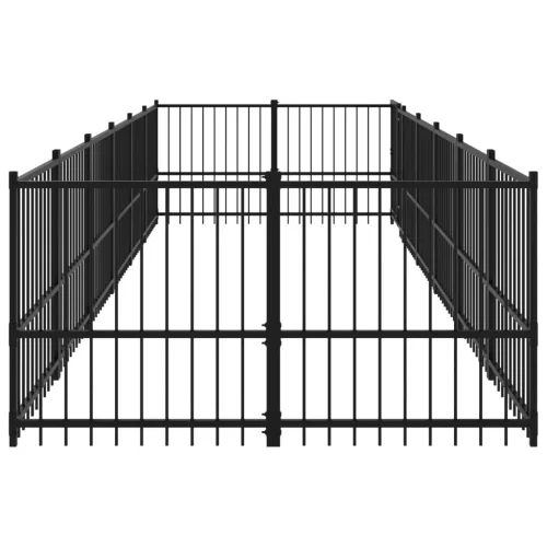  acél kültéri kutyakennel 11,26 m²