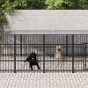  acél kültéri kutyakennel tetővel 15,02 m²